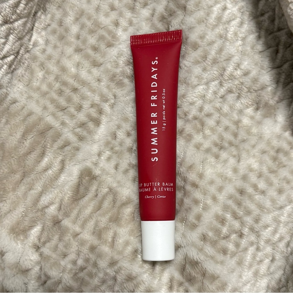 NEW Summer Fridays Lip Butter Balm in Sheer Cherry Red